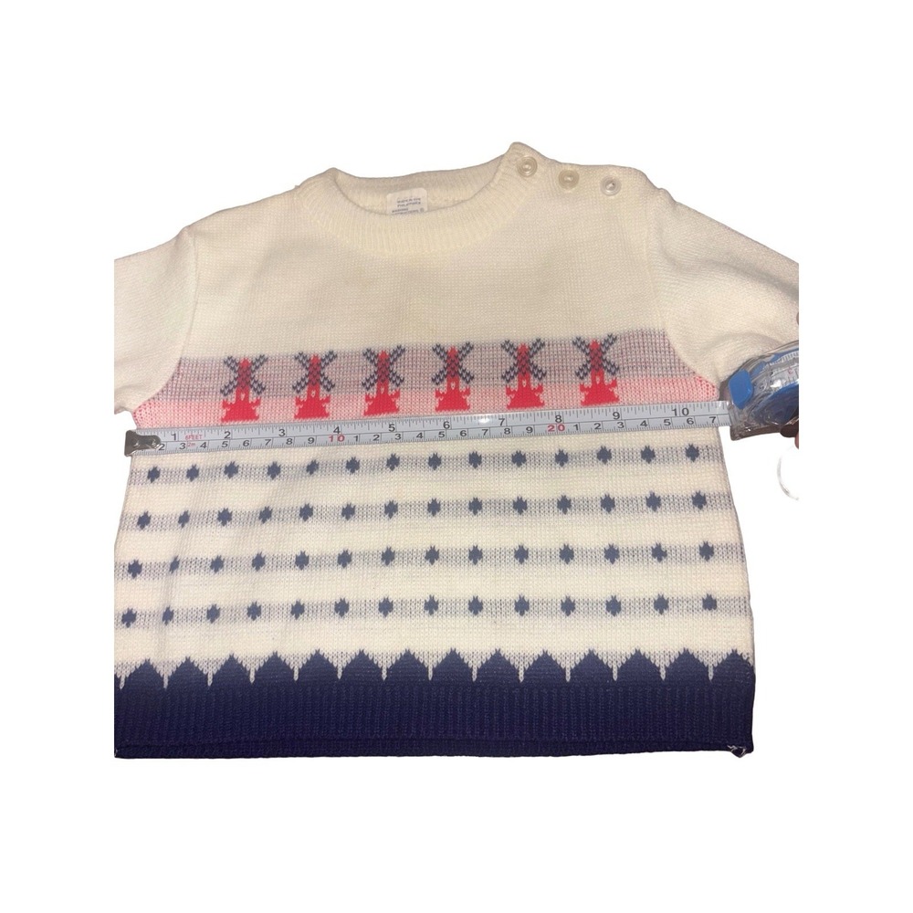 Vintage 1970's Lyttle Angel Originals Windmill Sweater Cottage Core 3-6M Boy - Picture 11 of 13